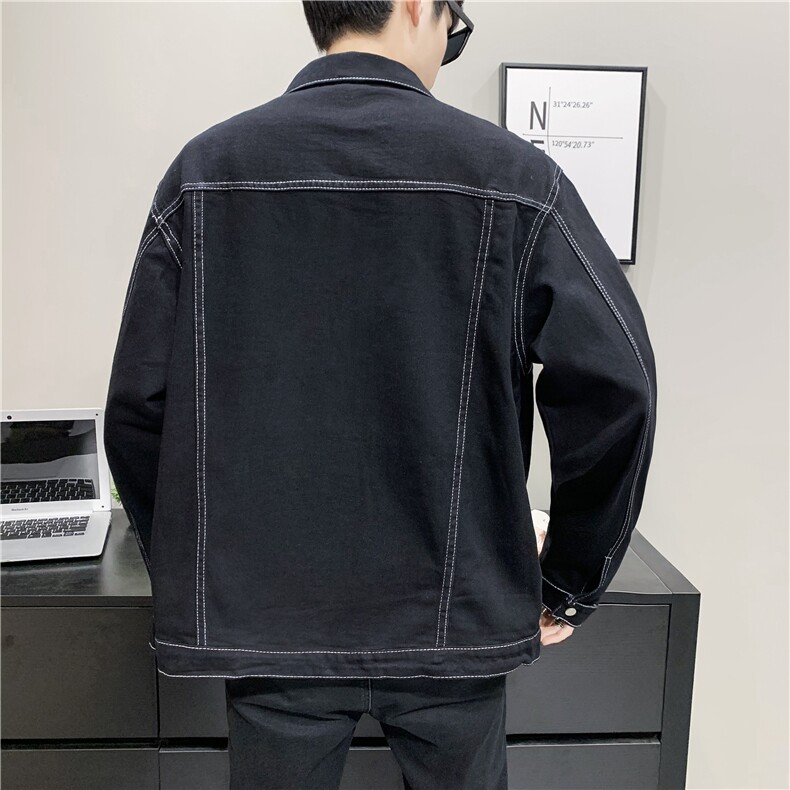 JK829-p70M-5X店主风ins牛仔夹克绣花破洞大码男日系CITYBOY,男装夹克,星座103A