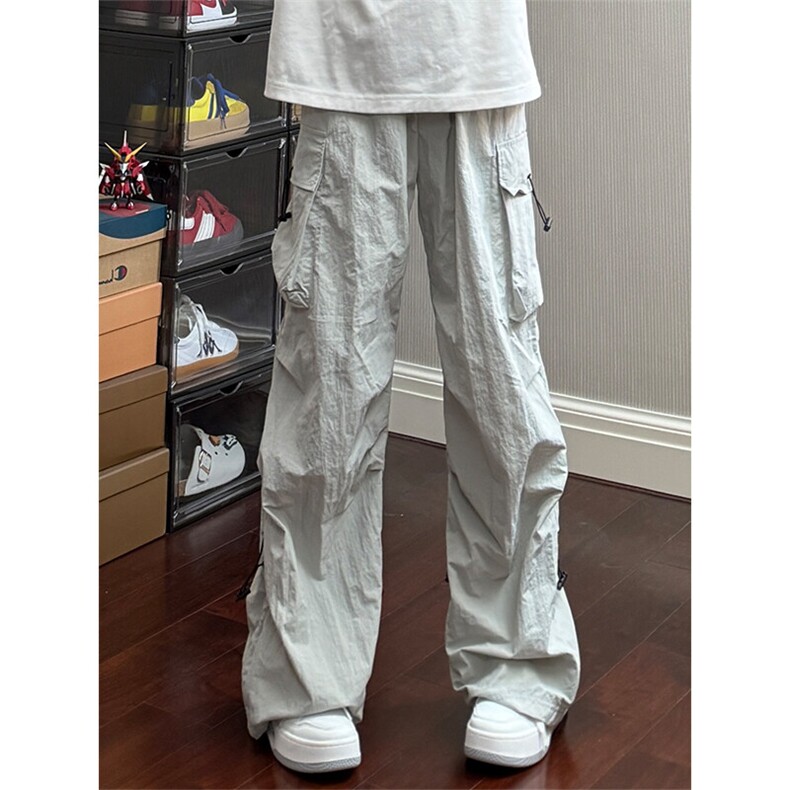 【有货】DM987-特批42卡其色休闲直筒工装裤男高腰宽松束脚伞兵裤,男装工装外套,星座603-2