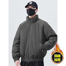 现货美式高街休闲棉衣夹克三防立领纯色户外工装加厚棉服外套，男装夹克，电商A486