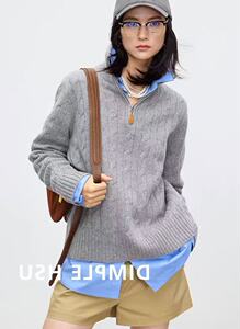 2025年女士秋季麻花立领拉链图片