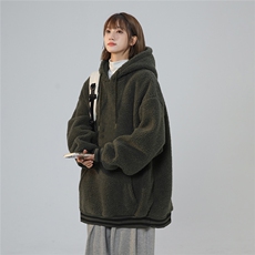 2024冬季新款纯色羊羔毛套头外套棉服M2067特P45，男装棉衣，电商A148-1