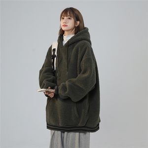 2024冬季新款纯色羊羔毛套头外套棉服M2067特P45图片