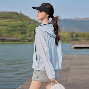 休闲连帽短款防晒衣女2025夏季新款宽松显瘦小个子轻薄透气外套图片
