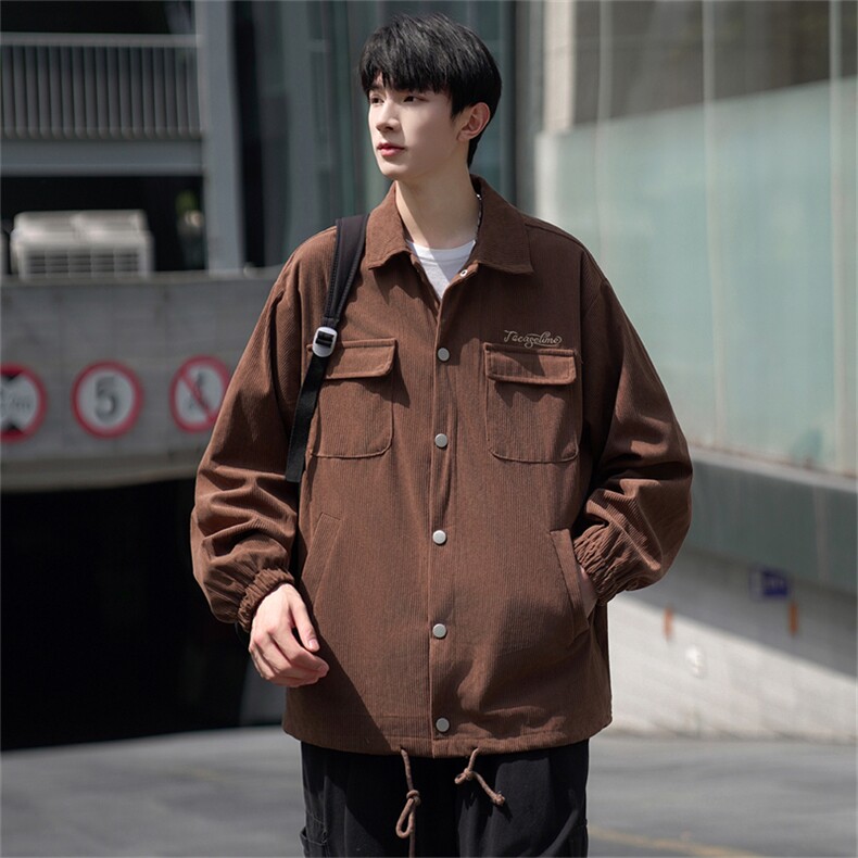 港风春秋新款时尚潮流衬衫夹克男上衣百搭XY-2362-P70加绒90图片