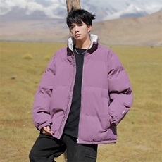 抖音直播连帽棉衣假两件加厚棉袄情侣款百搭面包服MY111-P65，男装棉衣，星座1402-1