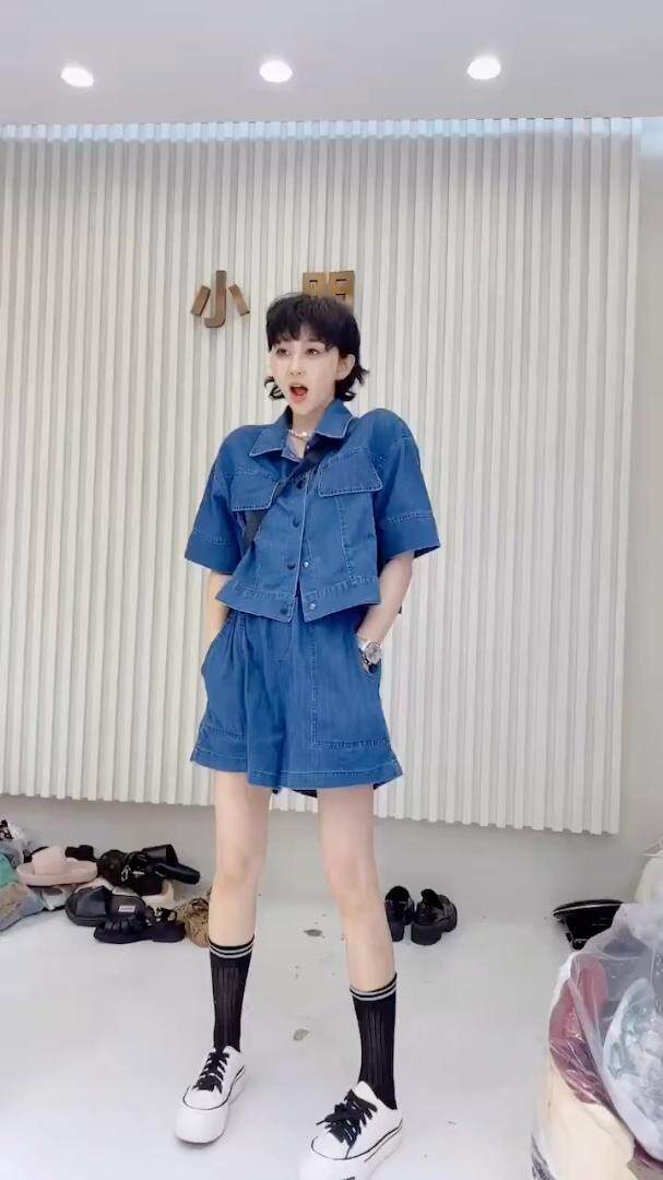 一杭王炸款牛仔丝套装，女装职业装，一杭