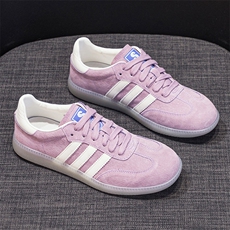真皮厚底德训鞋女平底2024新款小白鞋板鞋潮鞋女，女鞋休闲鞋，电商A223