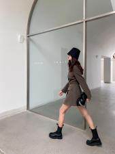 早春新款西装连衣裙图片