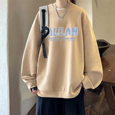 控38简约帅气百搭长袖t恤男大码卫衣T4291-P25加绒款-P35，男装卫衣，电商A040