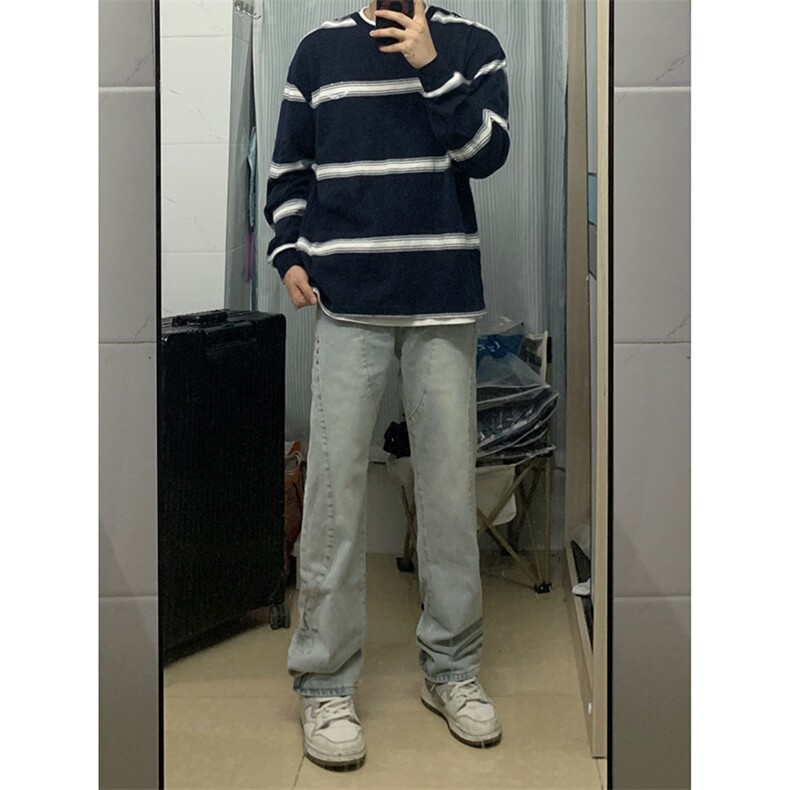 B221美式ins高街暗黑小众个性铆钉小脚牛仔裤LK23142-P65控88,男装牛仔裤,电商B221