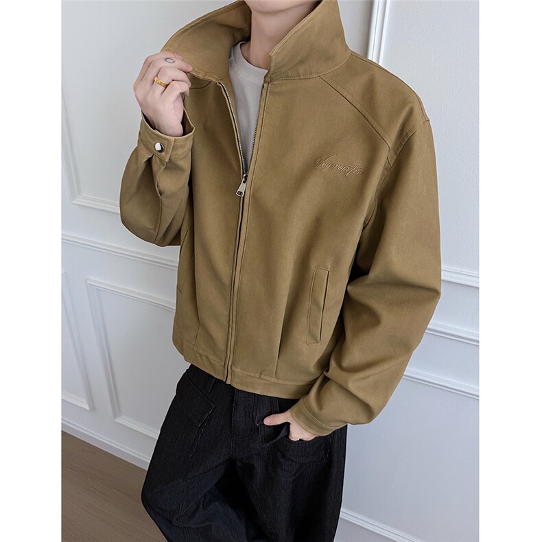 XZ810B-JK91-P85控128刺绣皮夹克短款，男装夹克，电商A405A