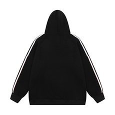 光板得物\唯品二开三条杠撞色拼接插肩袖连帽卫衣A71P38，男装卫衣，电商A247