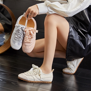 真皮阿甘鞋女2024夏季新款平底运动鞋休闲透气女鞋芭蕾德训鞋潮鞋图片