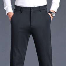D-A06秋冬新款男士弹力纯色休闲大版西裤免烫透气修身长裤P118，男装西裤，电商B360