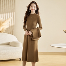 《现货新品》舒适针织小马甲两件套套裙，女装连衣裙，魅丽静蓝