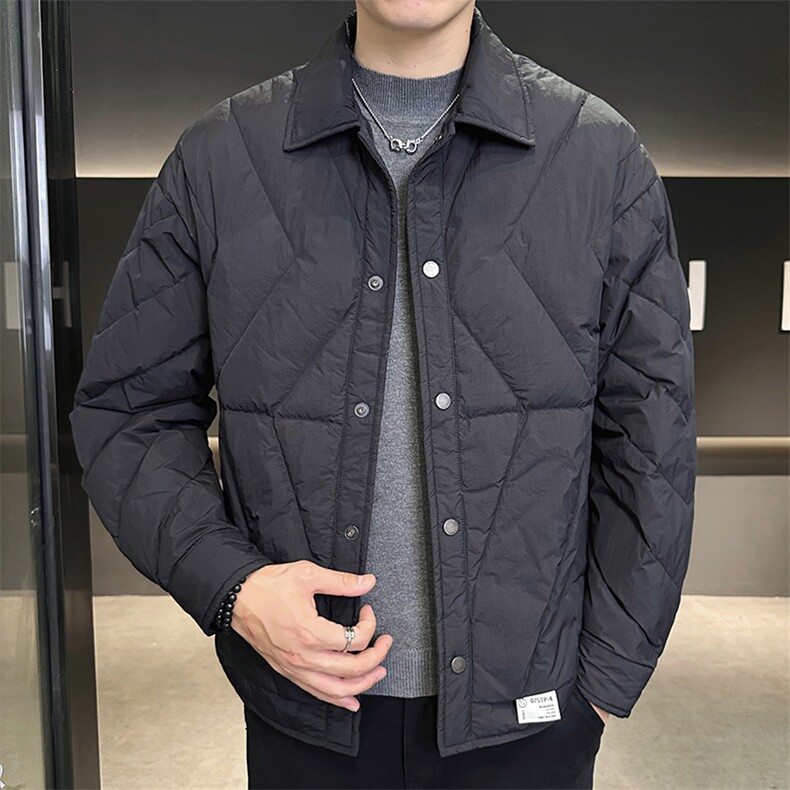 标90白鸭绒店主风轻熟高级感时尚休闲羽绒服外套男YR23801-P195，男装羽绒服，电商A413