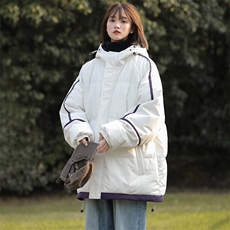 现货抖音得物品质拼接撞色三防加厚羽绒棉衣外套连帽棉服LL3096，男装棉衣，电商A486