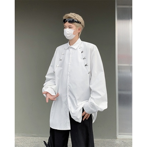 男装衬衫24春季金属设计感男休闲长袖衬衣衫 XZ514-2-202416-P78图片