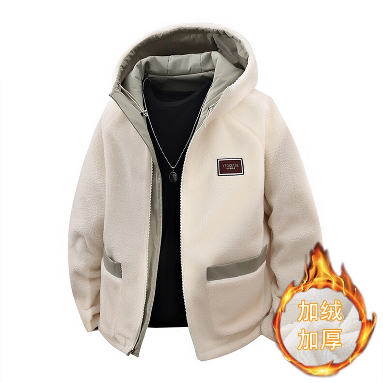 2025冬季男士双面穿加绒加厚夹克冲锋衣保暖外套潮流-加绒536-P75，男装夹克，星座1105