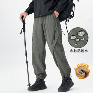 情侣工装裤高街伞兵冲锋潮牌运动宽松加绒运动休闲裤JR8808图片