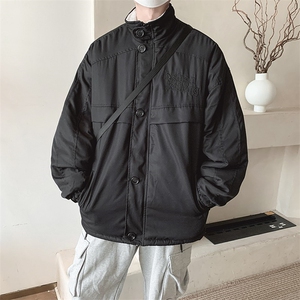 日系立领棉服套装男秋冬季加绒加厚棉袄527/P78图片