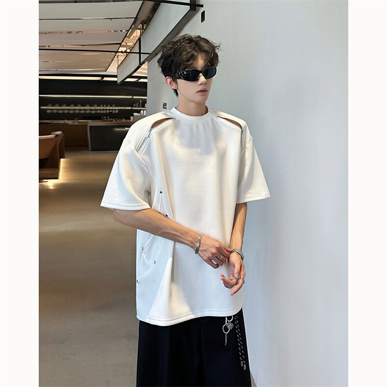 夏季美式高街ins解构短袖T桖货号TX25178P45,男装T恤,电商A063