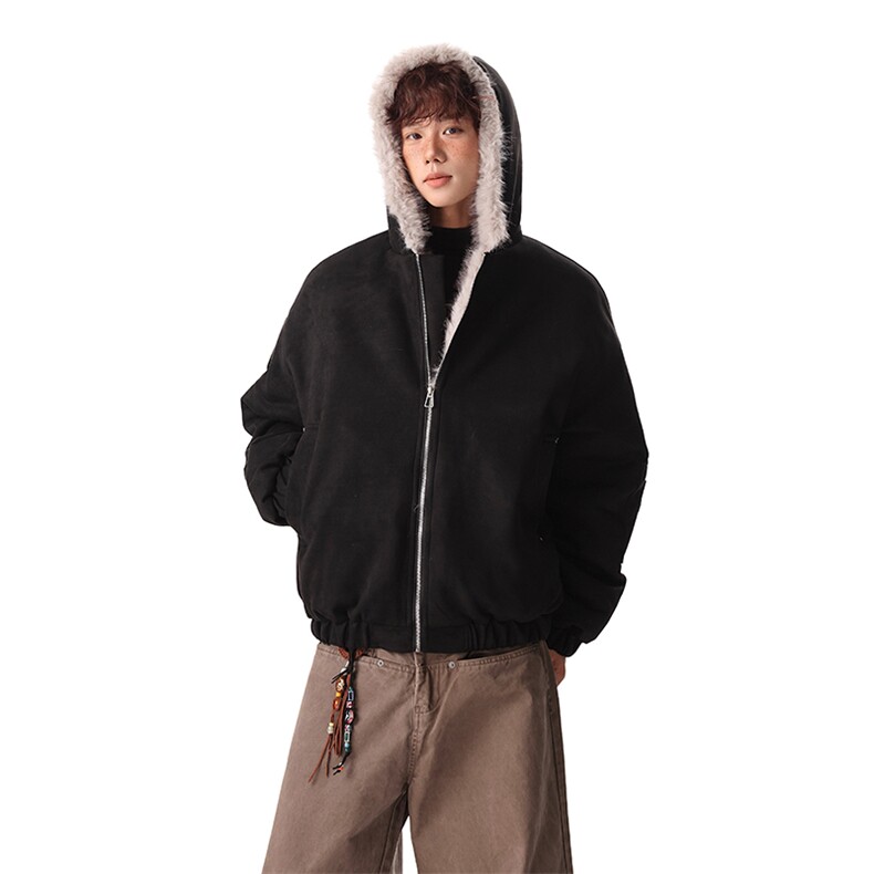 主推冬季连帽新款宽松/座山雕外套潮加厚棉衣XZ102B-1M817-P115图片