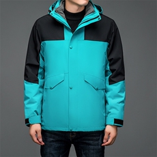 秋冬连帽男宽松加绒可脱卸内胆冲锋衣外套户外运动服BSN3088-P155，男装棉衣，星座1105-3