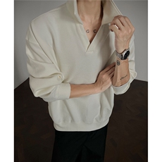 秋装新品海欧领卫衣男polo衫短款版宽松长袖外套H1119特P48，男装Polo衫，电商A341