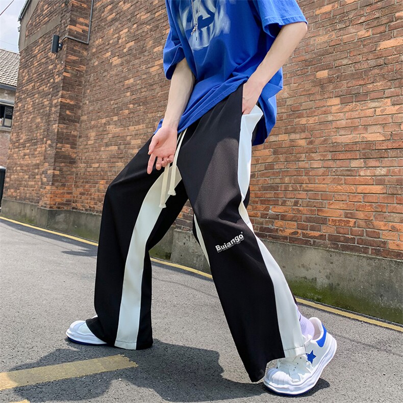 高街潮牌休闲运动卫裤男侧边条纹拉链开叉休闲裤1001-1-K180-P32,男装休闲裤,星座1001-1