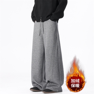秋冬加绒休闲裤男宽松直筒裤弯刀裤K277-P45加绒P55 控78加绒控88图片