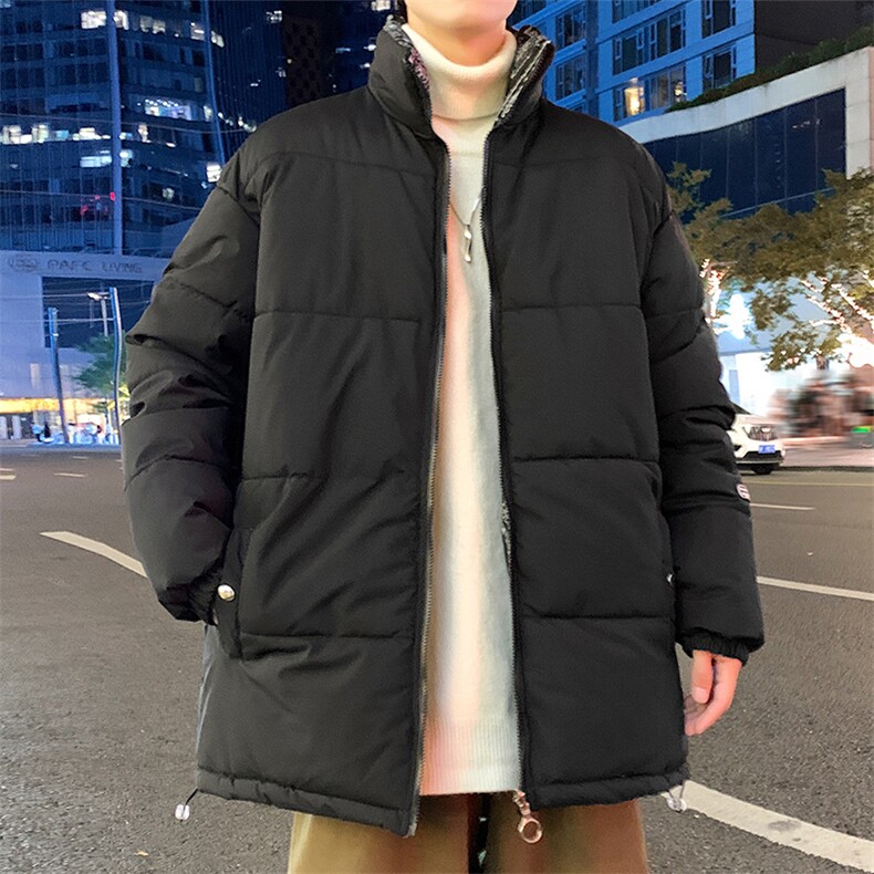 青少年男休闲宽松立领双面穿棉衣面包服棉袄港风男装MY3090P70,男装棉衣,电商A086