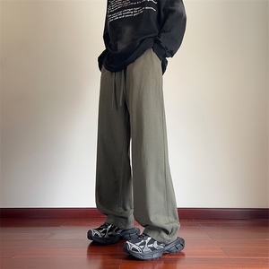 秋季INS潮流休闲宽松长裤百搭纯色港风长裤B315-K24320-特p35控68图片