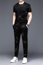 2023夏季新款短袖套装男百搭潮牌中青年男士运动休闲套装，男装休闲套装，电商B212（原钱塘6029）