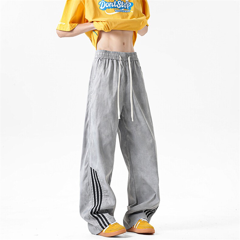 休闲裤男夏季新款港风宽松扎染工装阔腿长裤CK8203-P45，男装休闲裤，星座214-3