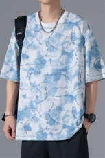2025夏季新款无影墙大码冰丝圆领短袖T恤M-5XHT25534-特P25，男装T恤，电商A022