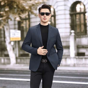 新款男士休闲商务上衣小西装秋季西服178P165,9人舞蹈服装搭配图片