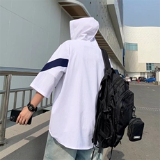 2023春夏季新款连帽短袖t恤男宽松打底上衣G887P33，男装T恤，星座1116-2