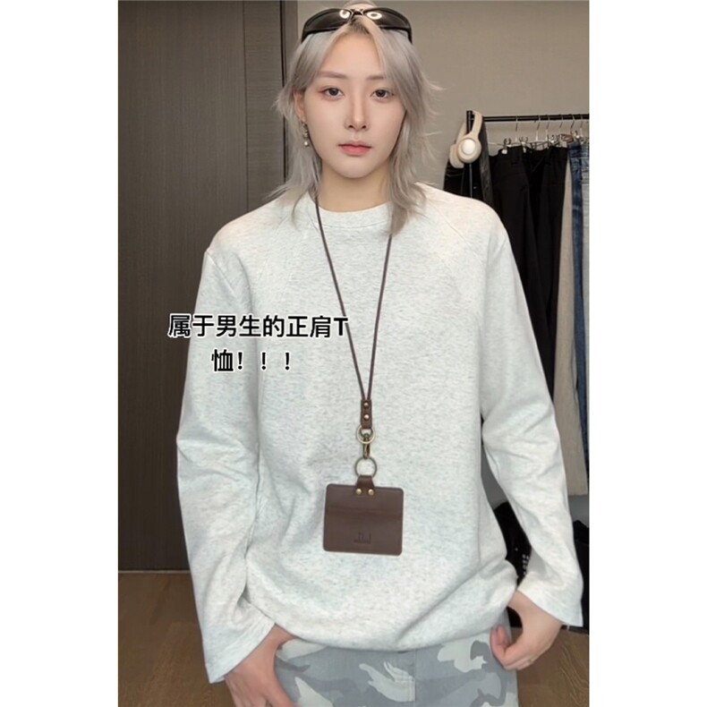 下单10W件270g华棉大码长袖T恤男T50981特P15T50981J加绒特P22,男装T恤,电商A001-1