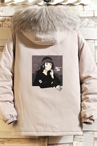 MM48122-P130 冬季大毛领衣男士大码加厚袄男服 砖墙挂拍图片