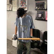 美式冰球服jerseyfit球衣运动缎面透气短袖T恤男女宽松上衣，男装T恤，星座1210-1