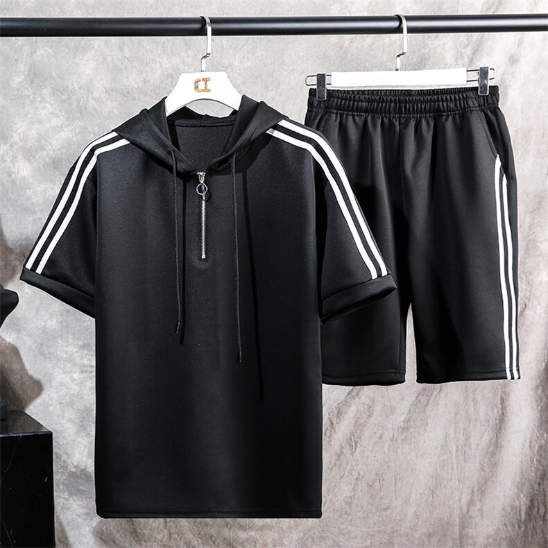 主推款 21新款夏季T恤短袖套装情侣短裤班服团体服 TZ27-P35图片