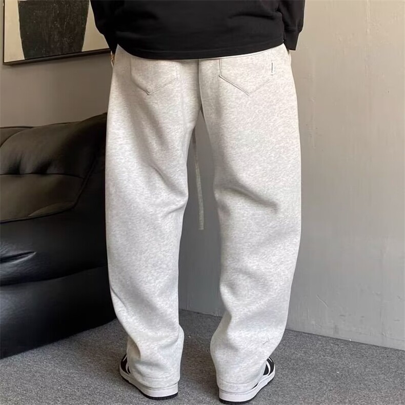 华棉复牛奶丝休闲裤简约日系慵懒百搭气质潮流原宿流行MKA203P38,男装休闲裤,星座1013-5