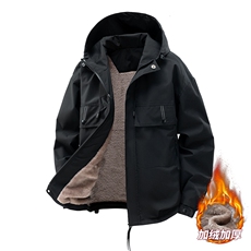 冲锋衣男外套加绒加厚工装夹克男宽松上衣服JK0233-P78加绒P88，男装夹克，星座308B-2