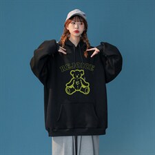 宽松中性港风卫衣男加绒加厚外套X416B-1-WL187-P45限58，男装卫衣，星座416B-1