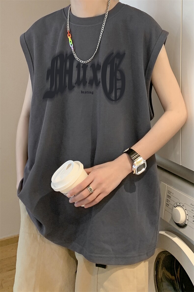 量大优可提供视频2024夏美式无袖背心HD019-1-BX24251-P18,男装背心/马甲,电商019-1