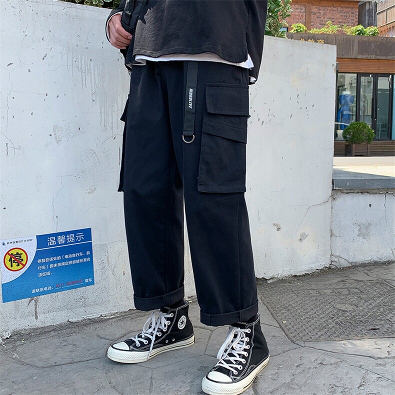 A111-P48机能工装裤男士大码宽松直筒休闲裤男,男装休闲裤,电商A040