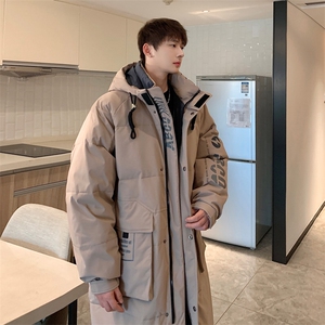 羽绒服男冬季新款港风宽松中长款白鸭绒外套YR906-P170(现货图片