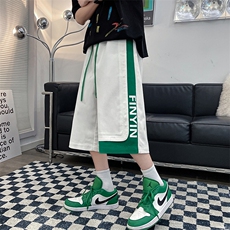 夏季新款港风情侣短裤男宽松休闲运动七分中裤3350-P45控68，男装牛仔裤，电商C305A
