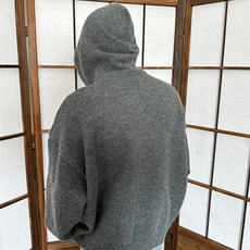 重磅秋冬装北极绒开衫毛衣美式复古休闲慵懒风针织衫加厚连帽外套，男装针织衫/毛衣，电商A486